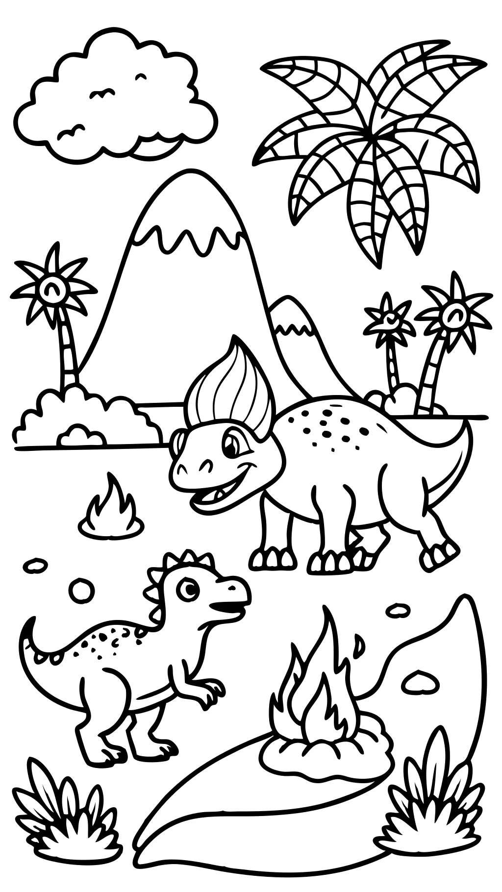 Páginas para colorear con dinosaurios